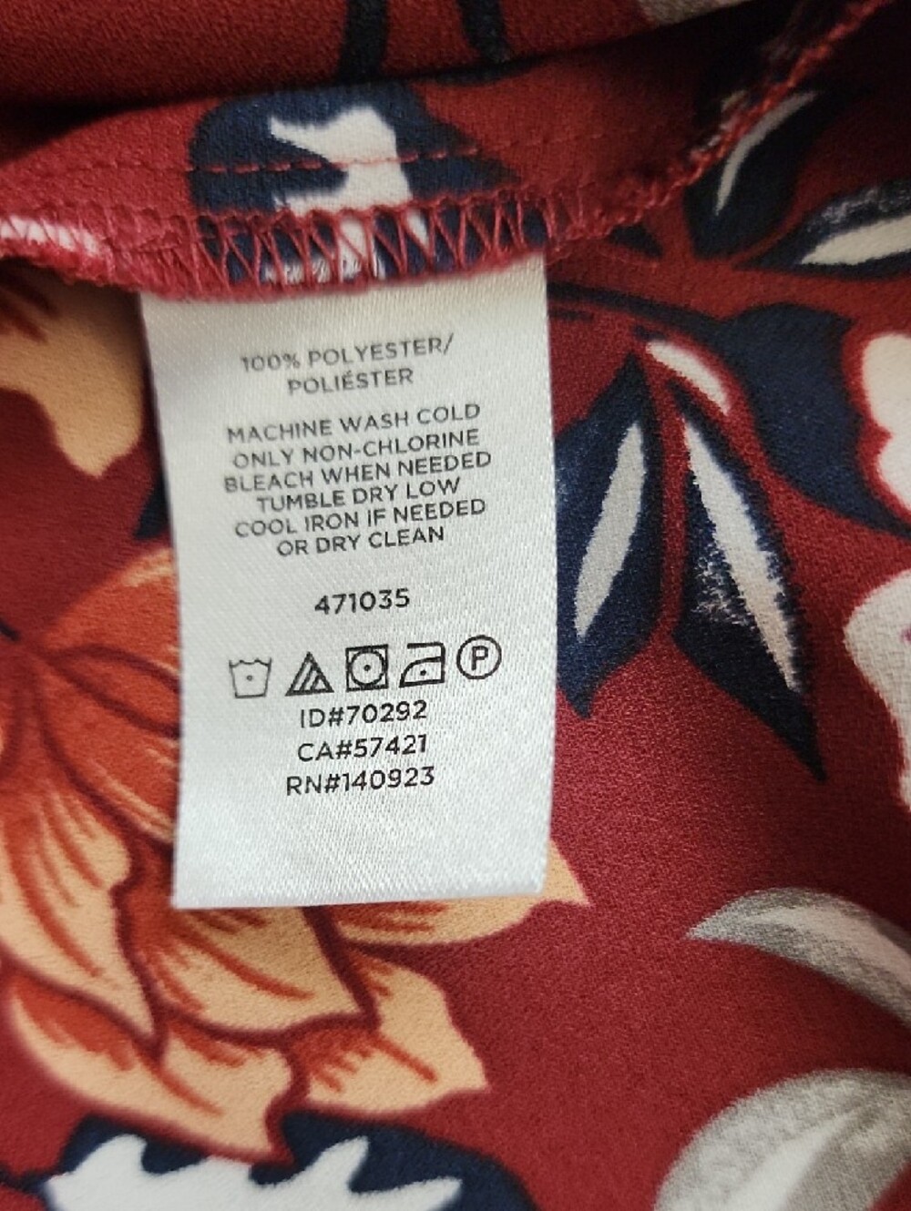 LOFT Outlet Red Floral Print Women’s Top - Picture 7 of 8